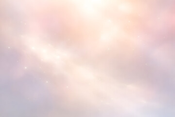 Fototapeta premium Magical Pastel Bokeh Background with Ethereal Sparkles and Soft Golden Sun Light Leaks