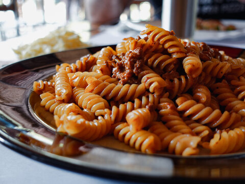 This fusilli bolognese honours its Italian origins with depth and patience, making lunch feel both grounding and generous.