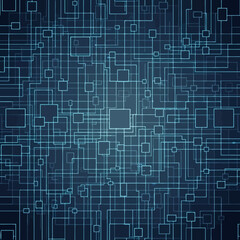 Fototapeta premium Abstract Digital Circuit Board Grid Pattern Background.