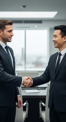 Fototapeta premium Two business entrepreneurs shaking hands.