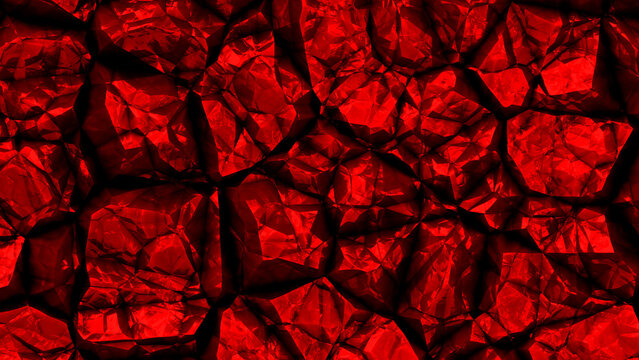 Deep ruby red crystal texture, abstract glowing crimson stone background, volcanic magma mineral, 3d render