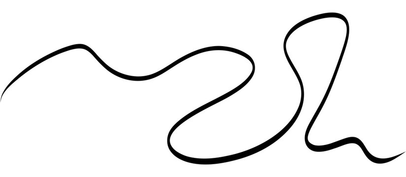 Thin squiggle underline stroke with gentle ups and downs. Minimal continuous line works as highlight for titles, links and handwritten style notes in digital or print layouts.