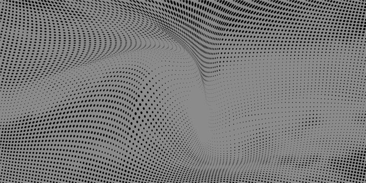 Abstract white and gray color background with halftone effect, dot pattern. Vector illustration.