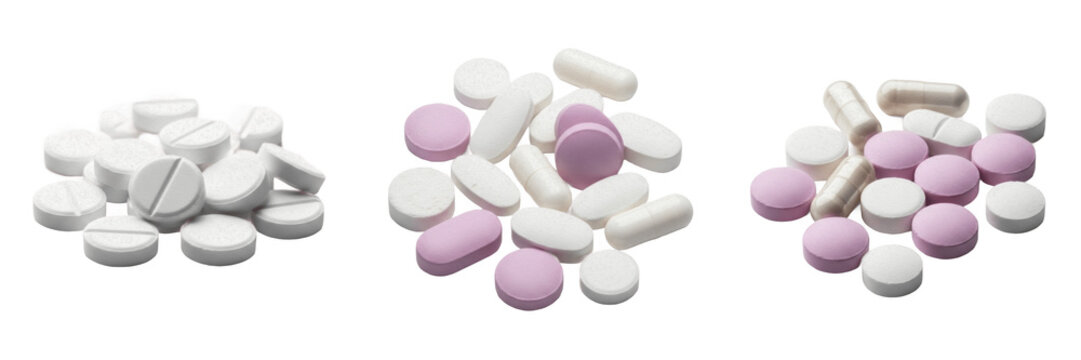 Sodium valproate tablets anticonvulsant mood stabilizer medication isolated on white background oral tablets pharma drug for epilepsy bipolar disorder and seizure management therapy