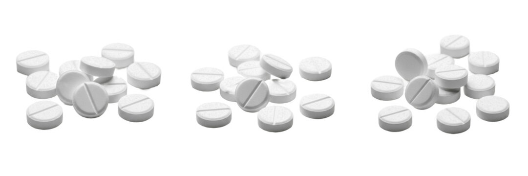 Terbinafine tablets antifungal medication isolated on white background oral tablets pharma drug for nail fungal infections and dermatophyte treatment therapy