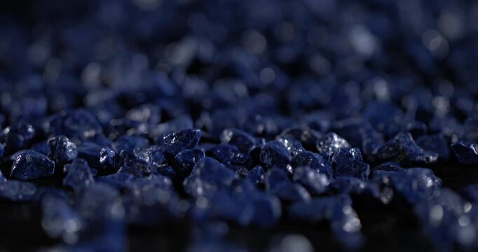 Super slow motion, Calm Reflective Highlights And Textured Grain Create Mood In Industrial Blue Surface Scene