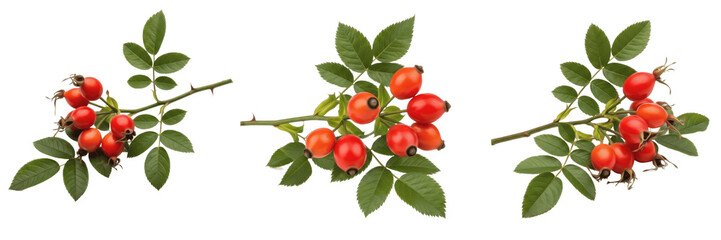 Mountain pepper berries (Tasmannia lanceolata) with narrow leaves on branch isolated on white background, tasmanian pepper berry spice plant fruit © BdGai
