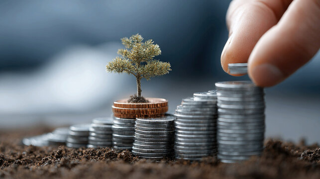 Investing in Growth Wealth Expansion Concept Showing Structured Portfolio Allocation System Smart Asset Allocation Framework Risk Control Discipline Capital Growth Vision Economic Stability Direction