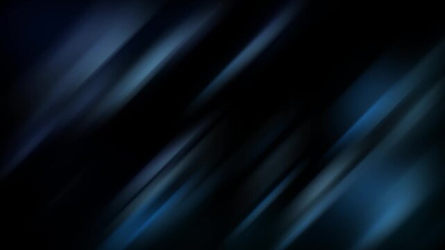 Deep navy and black animated background featuring diagonal motion blur, soft blue light streaks and subtle gradient, ideal for creative projects, and motion backgrounds