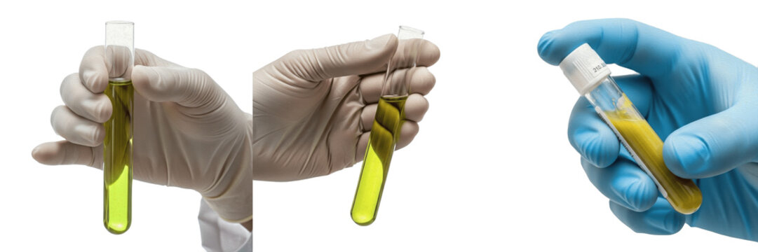 Doctor hand holding synovial fluid test tube, Joint Fluid, Synovia, Orthopedic Analysis, Rheumatology Research, Clinical Diagnostic, Physician Medical Science, Healthcare.
