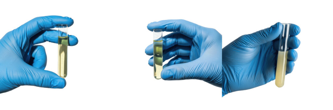 Medical researcher holding test tube with CSF sample, Cerebrospinal Fluid, Liquor Cerebrospinalis, Neurology Research, Clinical Lab, Healthcare Science Photography.