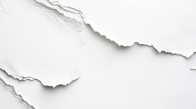 Torn White Paper Texture Background.