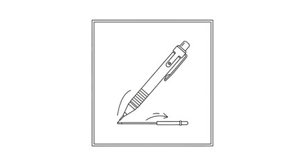 Naklejka premium Instructional diagram illustrating the precise refill insertion process for a sophisticated