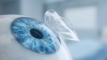 Detailed Iris and Transparent Corneal Flap Textures © Marat