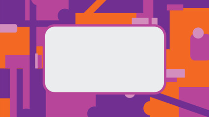 Obraz premium Colorful Creative Geometric Border Background with Empty Center for Social Media Posts