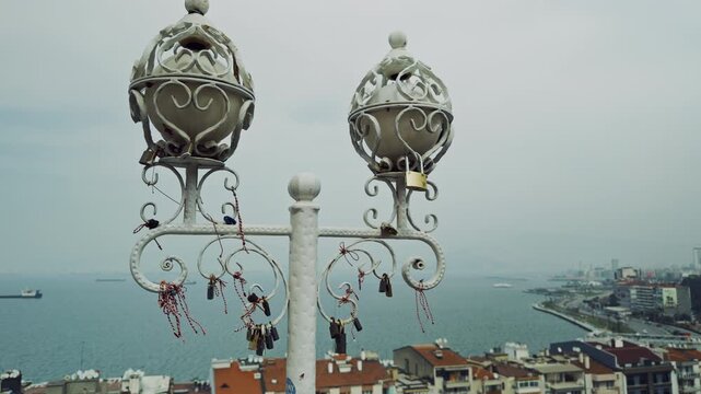 Izmir Cityscape And Aegean Sea View From Historical Elevator Asansor Tower