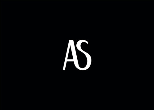 AS creative initial logo design and letter logo