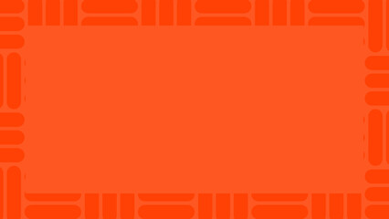 Naklejka premium Bright orange background with a decorative geometric border framing a central empty space for text or images