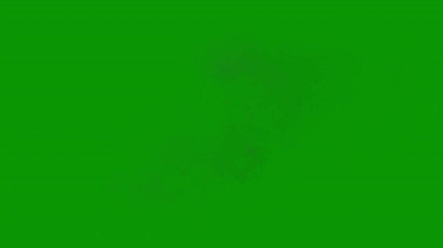 Fire jet with smoke puff, two speeds, 4k 24p, with green screen for transparent background