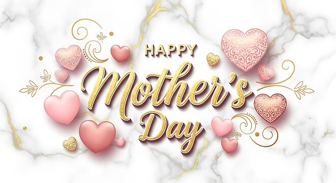 Happy Mother's Day Greeting with Hearts