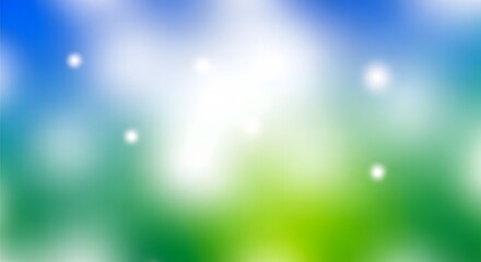 Obraz premium Blurry abstract image with bright white light and green blue background