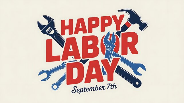 Happy labor day september 7th with tools
