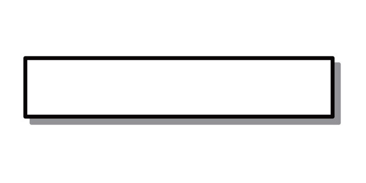 見出しやタイトル枠に最適な、黒い太枠のシンプルな長方形フレーム