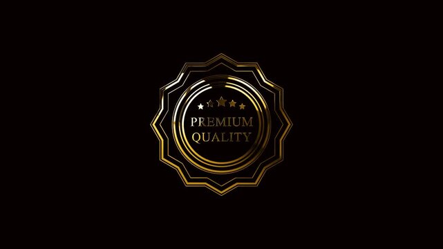 3d animation set of premium label green screen background