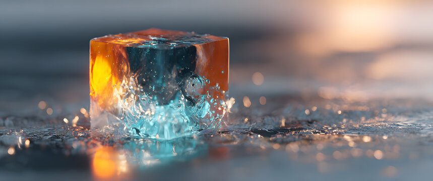 Electronic components in transparent cubes