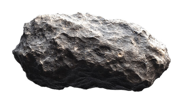 Asteroid Impact - Dynamic Asteroid Isolated on White Background