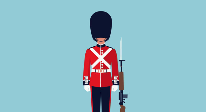 British Army Soldier Illustration.