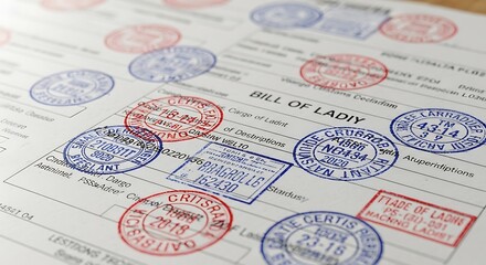 Obraz premium Stamped Document.