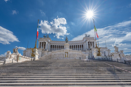 City of Rome, Pizza Venezia, Statua Equestre di Vittorio Emanuele II and Monument, Italy