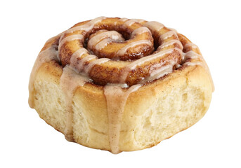 Fototapeta premium Fresh Baked Cinnamon Roll With Creamy Icing Delight