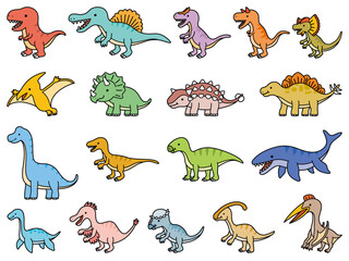 かわいい恐竜のイラストセット02 © nyaramero