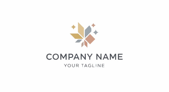 Company logo template with abstract design.