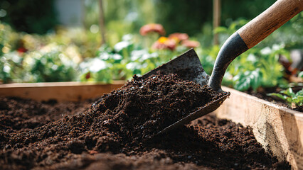 Fototapeta premium close‑up photo of gardening outdoors