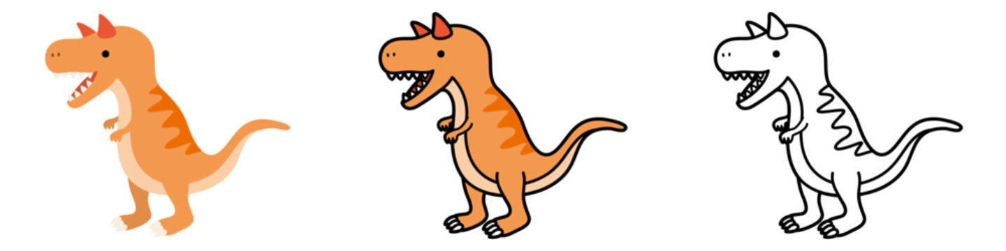 かわいいカルノタウルスのイラスト