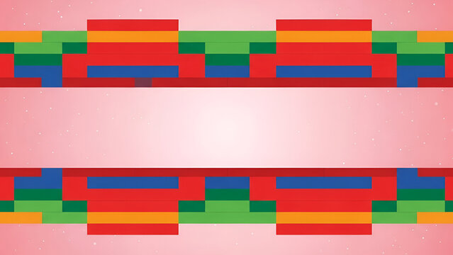 Colorful pixelated pattern banner