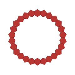 Obraz premium Red Hexagon Ring Icon Vector, Modern Minimalist Shape for UI and Graphic Design
