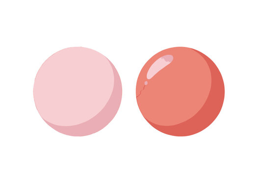 Round Glossy Pink and Red Spheres Illustration Vector, Isolated for Design and Creative Projects