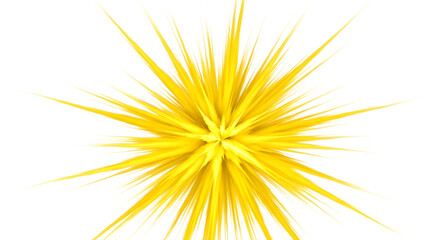 Fototapeta premium Vibrant yellow explosion isolated on transparent background