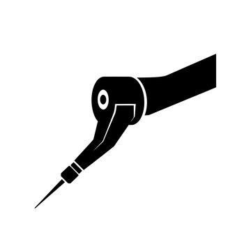 Atomic Force Microscope AFM Silhouette: Nanoscale Probe Unit for Advanced Scientific Research and Discovery