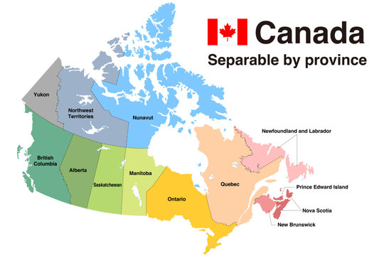Canada map lake ontario alberta quebec manitoba