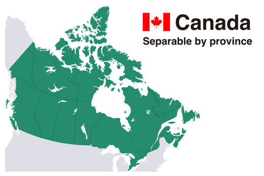 Canada map canadian provinces territories vector