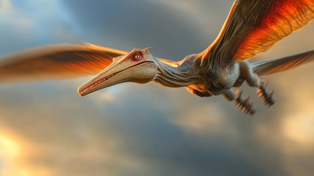 teranodon head in flight generative ai
