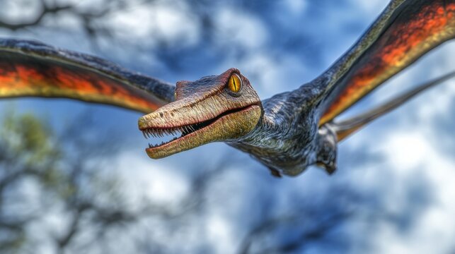 teranodon head in flight generative ai