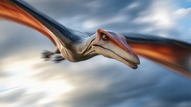 teranodon head in flight generative ai
