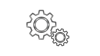 Obraz premium Interconnected Gears Mechanical Components Illustration.