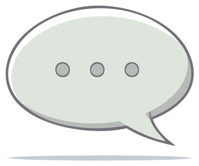 Fototapeta premium Speech bubble with ellipsis dots indicating dialogue or thinking